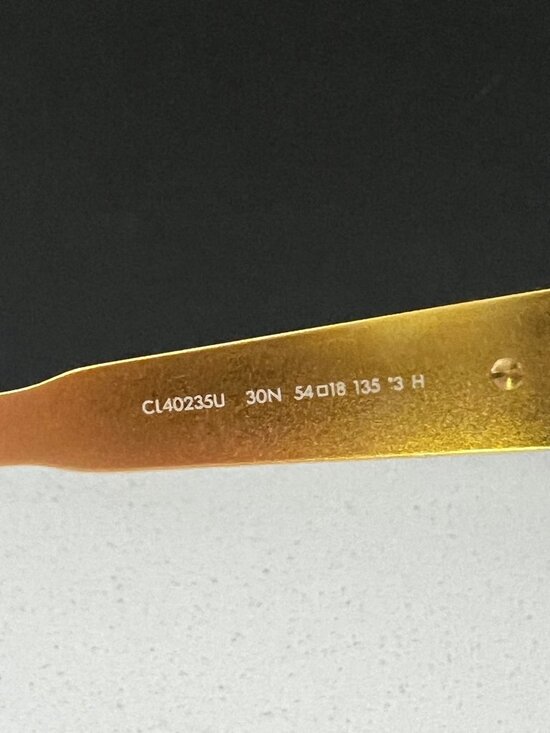 CELINE CL40235U Triomphe Metal 01 oval GOLD  sunglasses main image 9